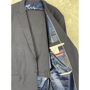 Portabella Stretch Slim Fit Navy Suit Blazer Pants Men's 48R 42W